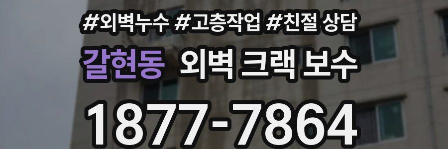 갈현동 외벽 크랙 보수