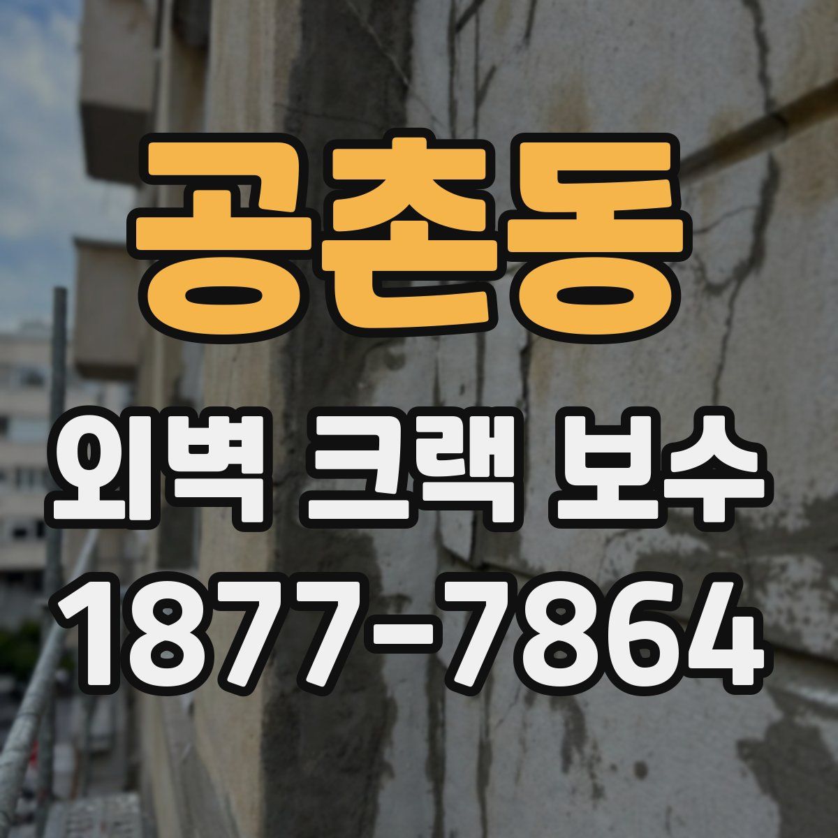 공촌동 외벽 크랙 보수