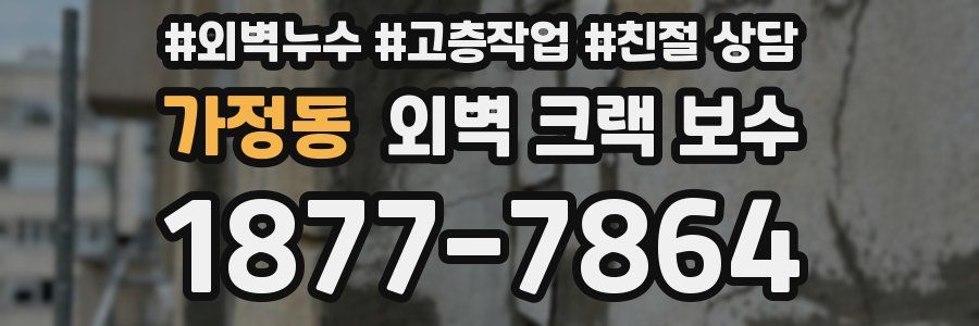 가정동 외벽 크랙 보수