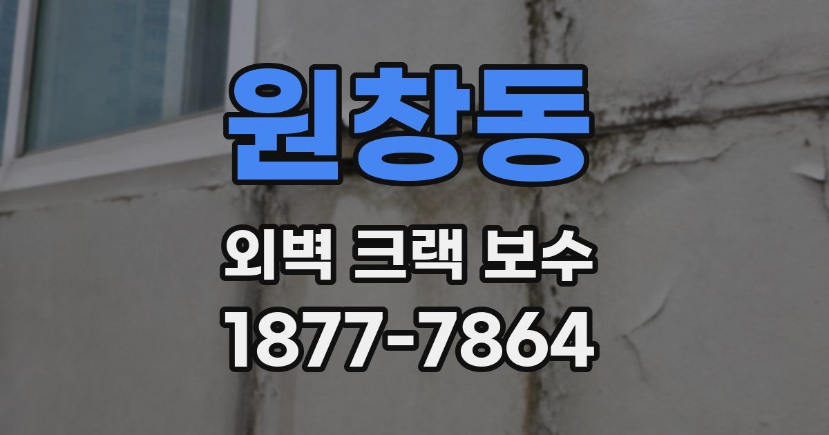 원창동 외벽 크랙 보수