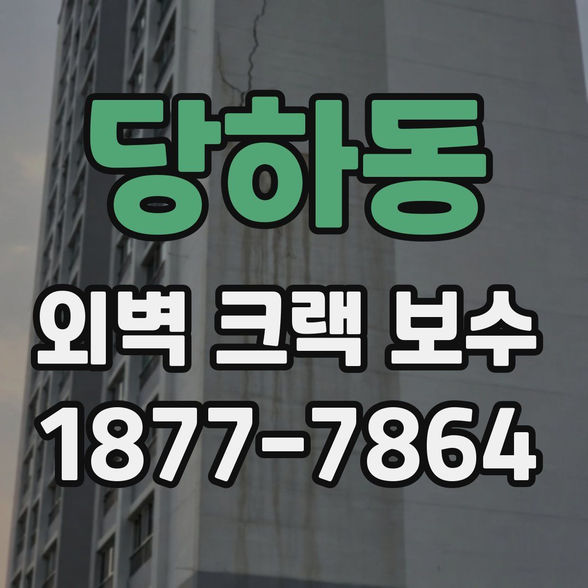 당하동 외벽 크랙 보수