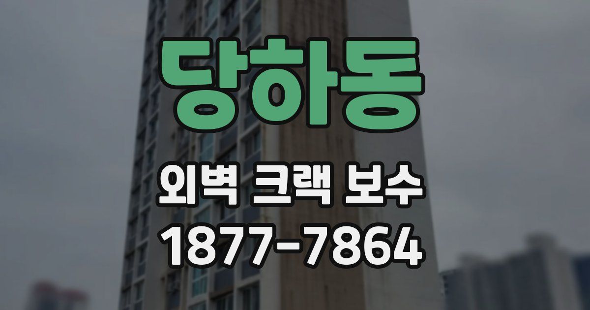 당하동 외벽 크랙 보수