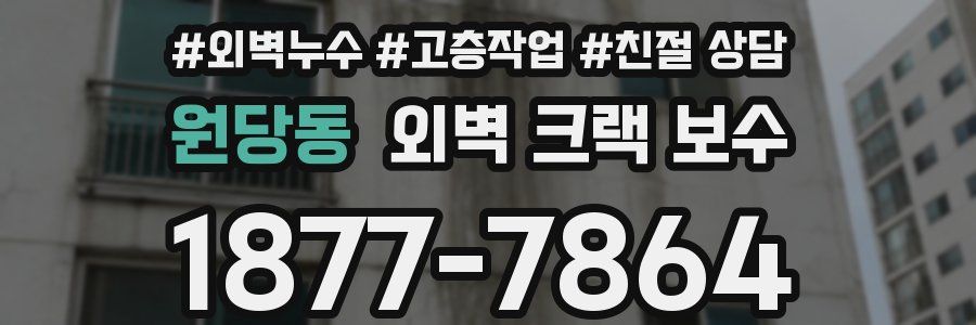 원당동 외벽 크랙 보수