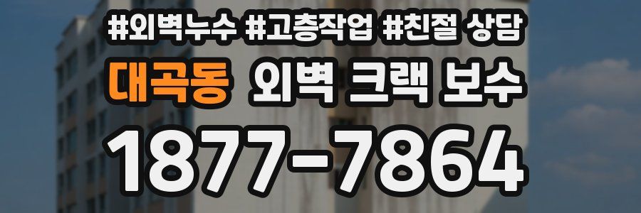 대곡동 외벽 크랙 보수