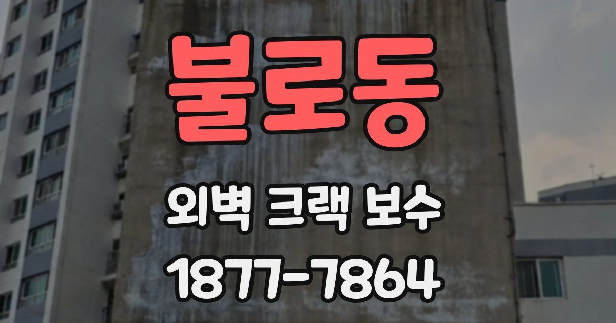 불로동 외벽 크랙 보수