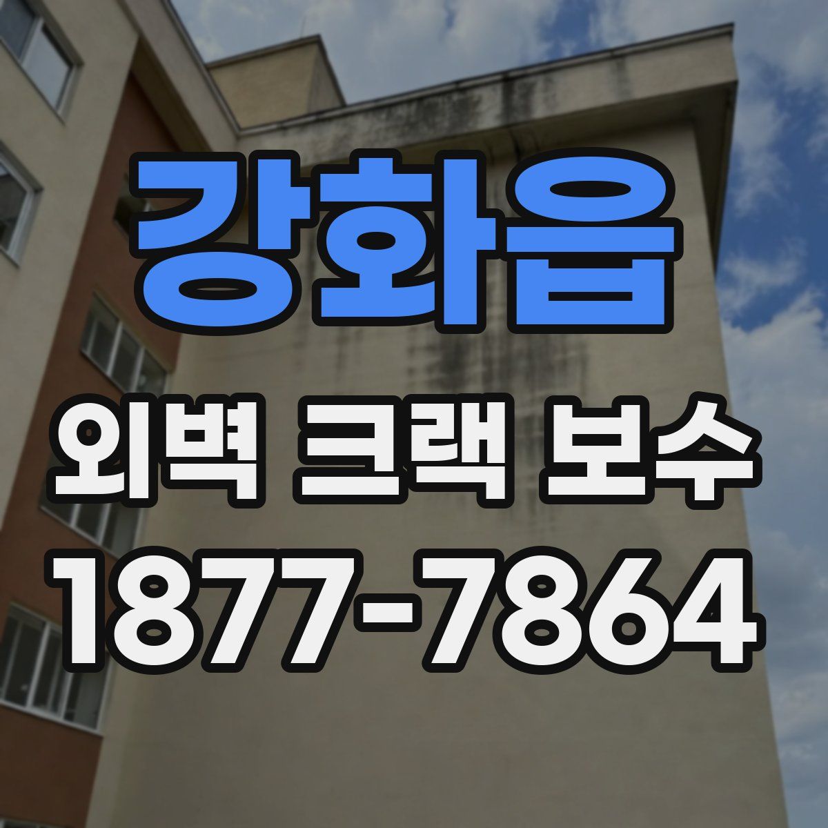 강화읍 외벽 크랙 보수