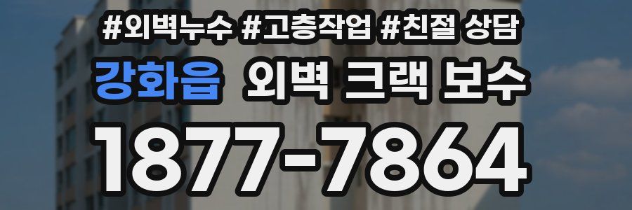 강화읍 외벽 크랙 보수