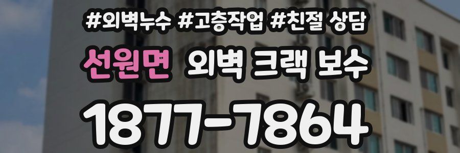선원면 외벽 크랙 보수