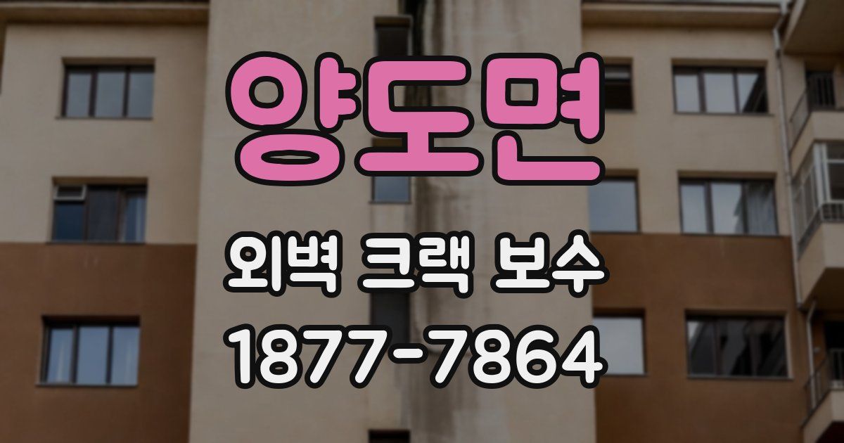 양도면 외벽 크랙 보수