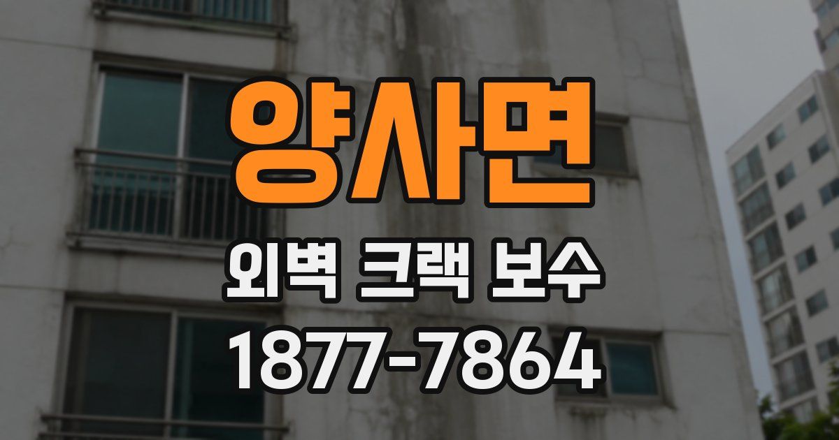양사면 외벽 크랙 보수