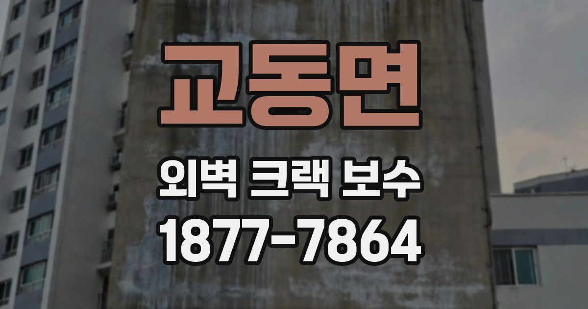 교동면 외벽 크랙 보수