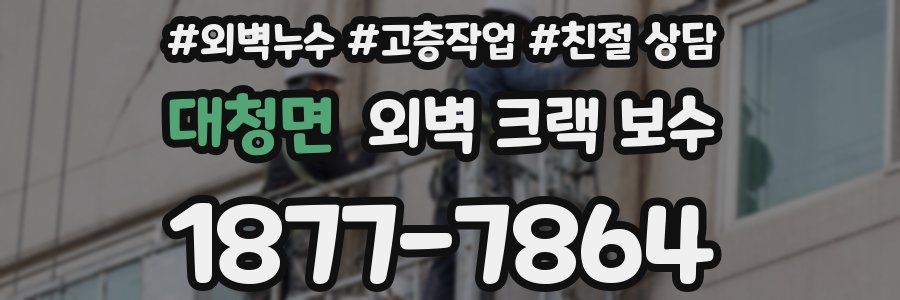 대청면 외벽 크랙 보수