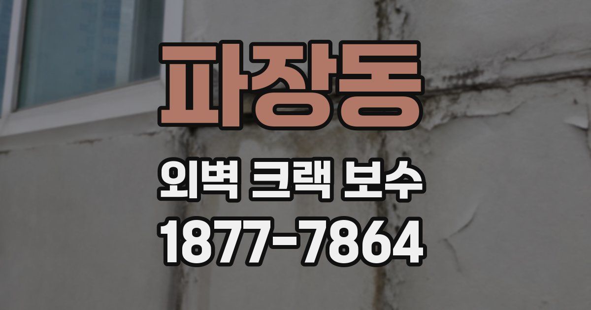 파장동 외벽 크랙 보수