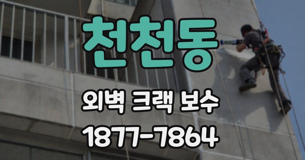 천천동 외벽 크랙 보수