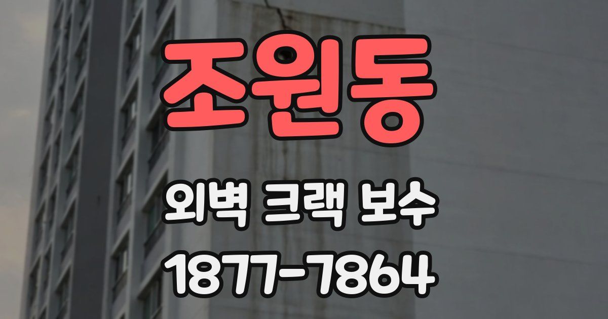 조원동 외벽 크랙 보수