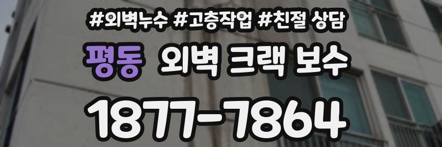 평동 외벽 크랙 보수