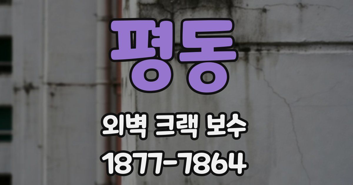 평동 외벽 크랙 보수