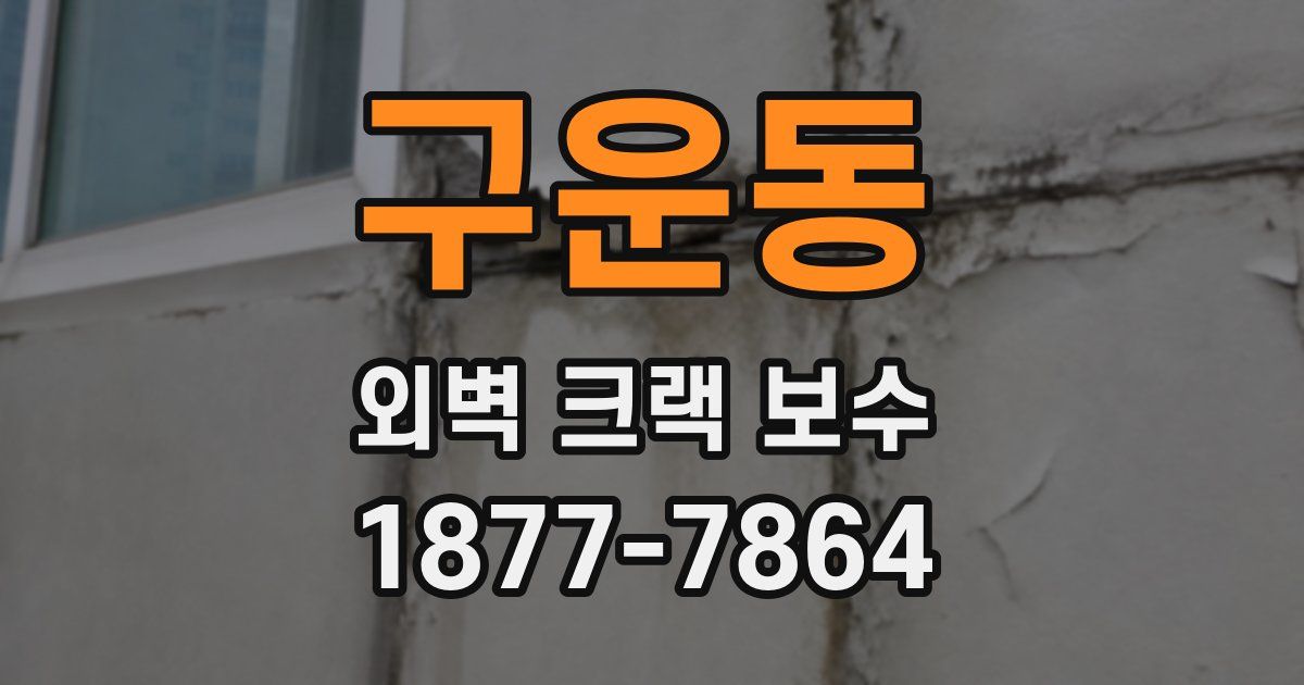 구운동 외벽 크랙 보수