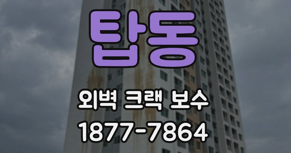 탑동 외벽 크랙 보수