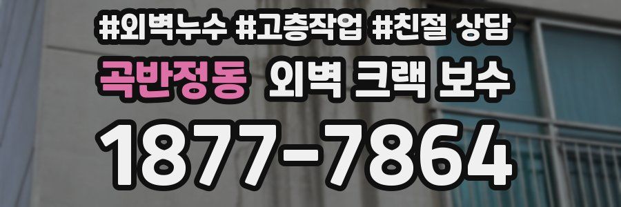 곡반정동 외벽 크랙 보수