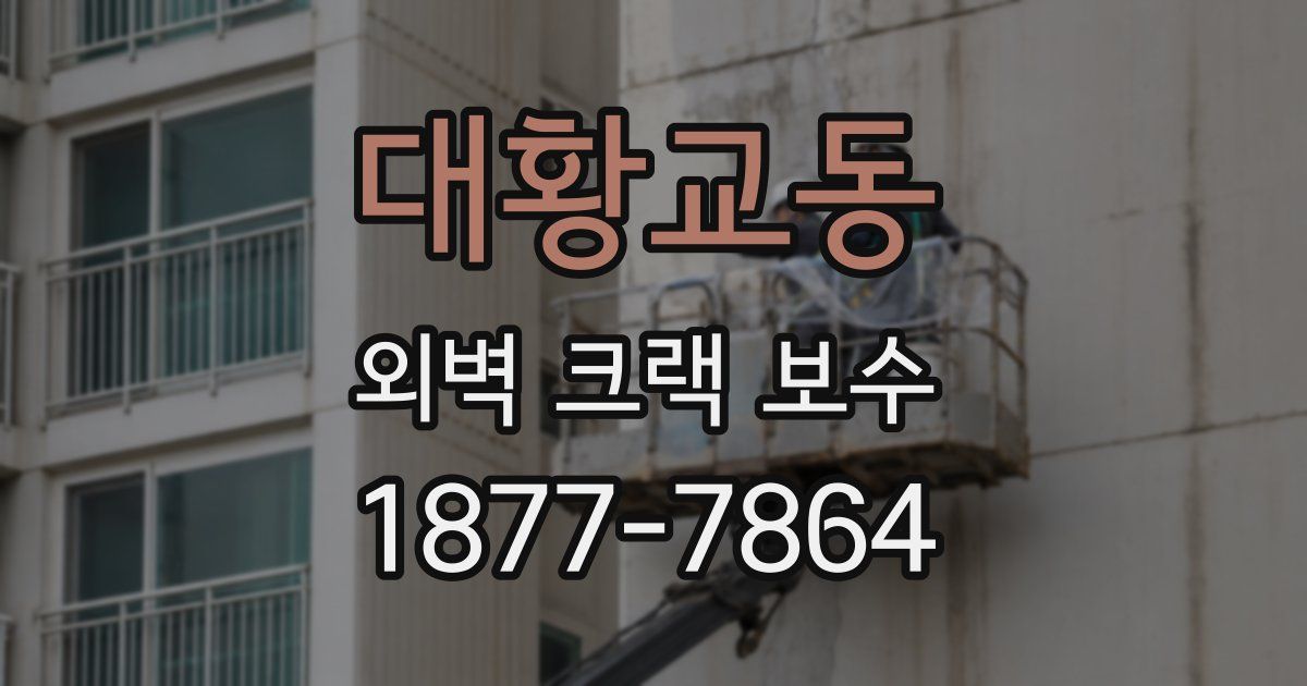 대황교동 외벽 크랙 보수
