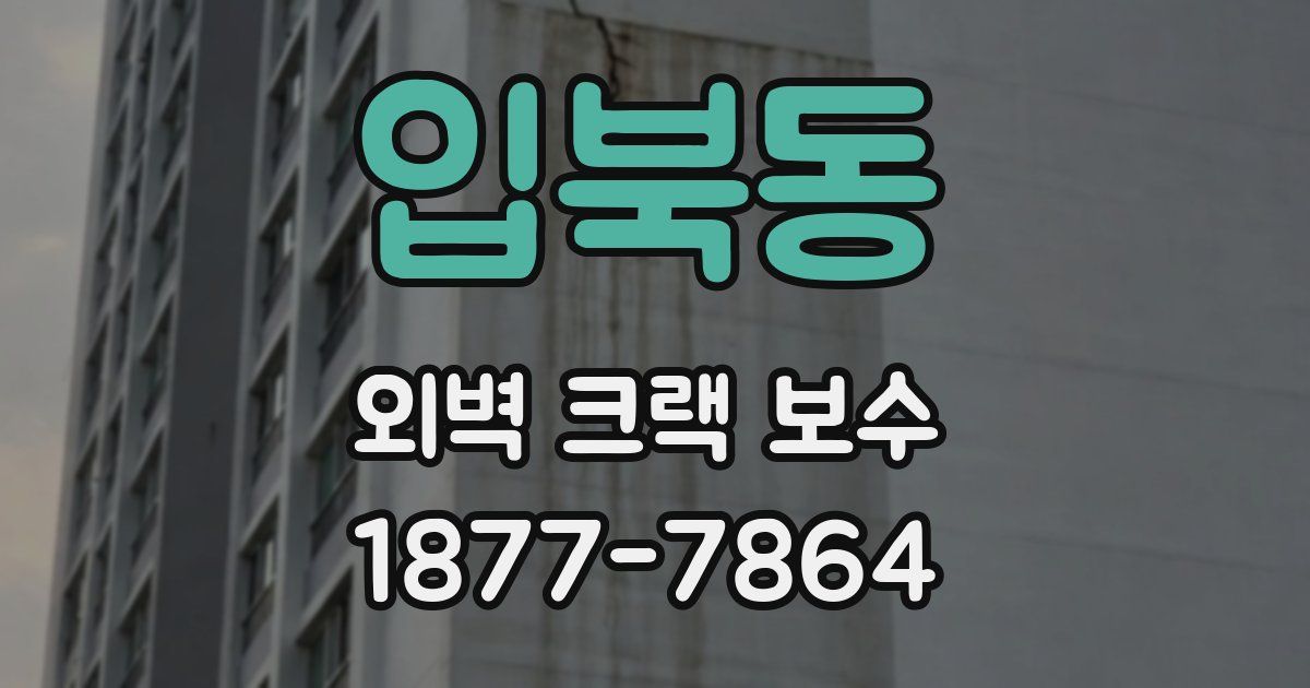 입북동 외벽 크랙 보수