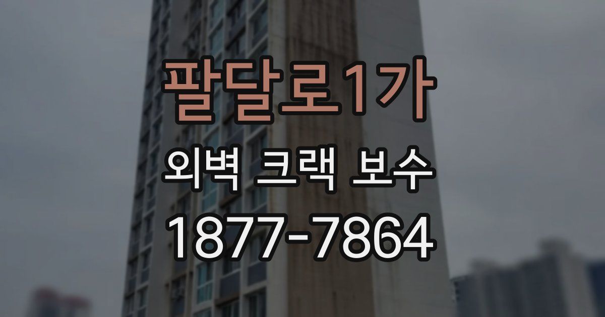 팔달로1가 외벽 크랙 보수