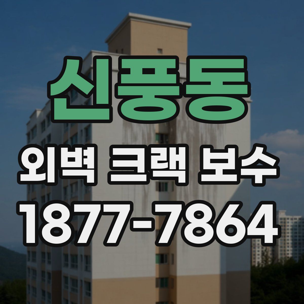 신풍동 외벽 크랙 보수