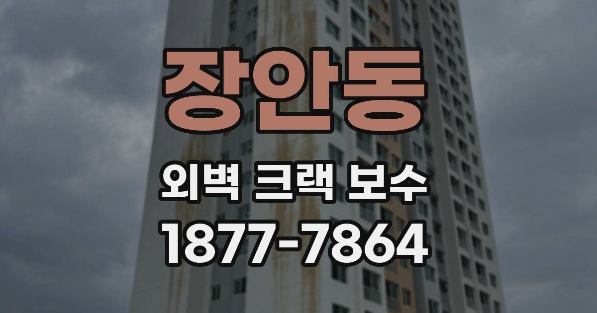 장안동 외벽 크랙 보수