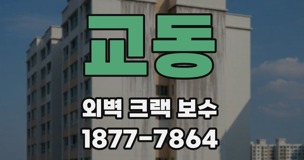 교동 외벽 크랙 보수