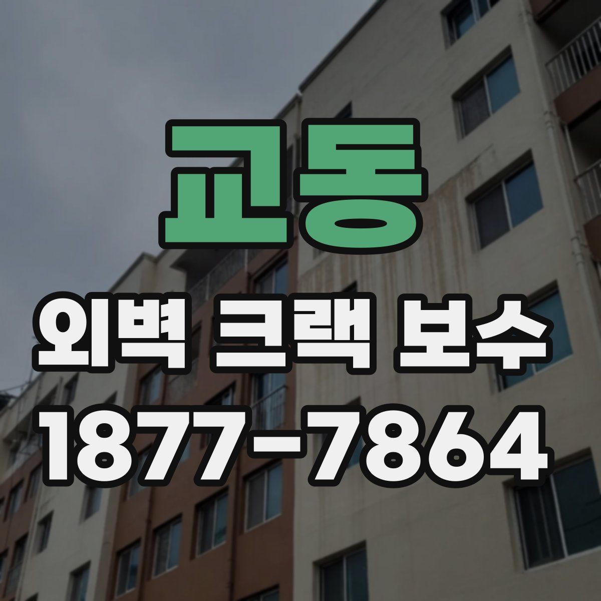 교동 외벽 크랙 보수