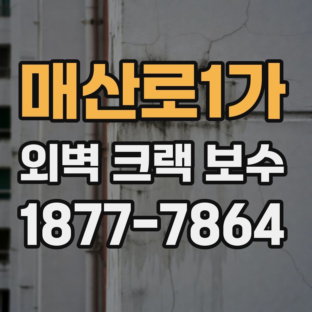 매산로1가 외벽 크랙 보수 공사 전 점검해야 할 균열 상태