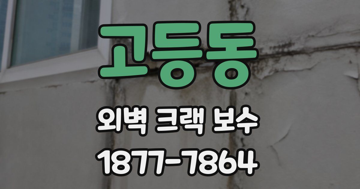 고등동 외벽 크랙 보수