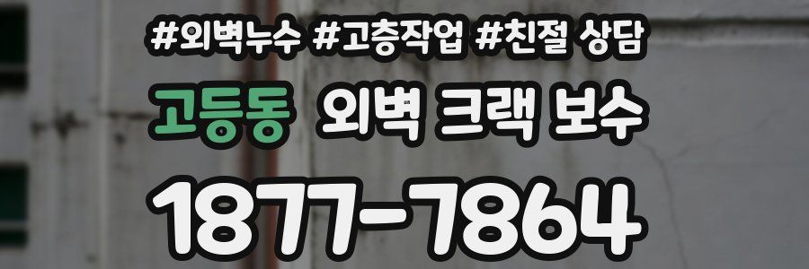 고등동 외벽 크랙 보수