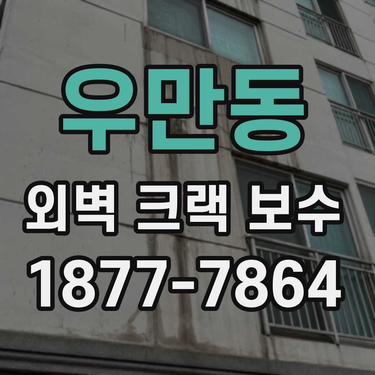우만동 외벽 크랙 보수