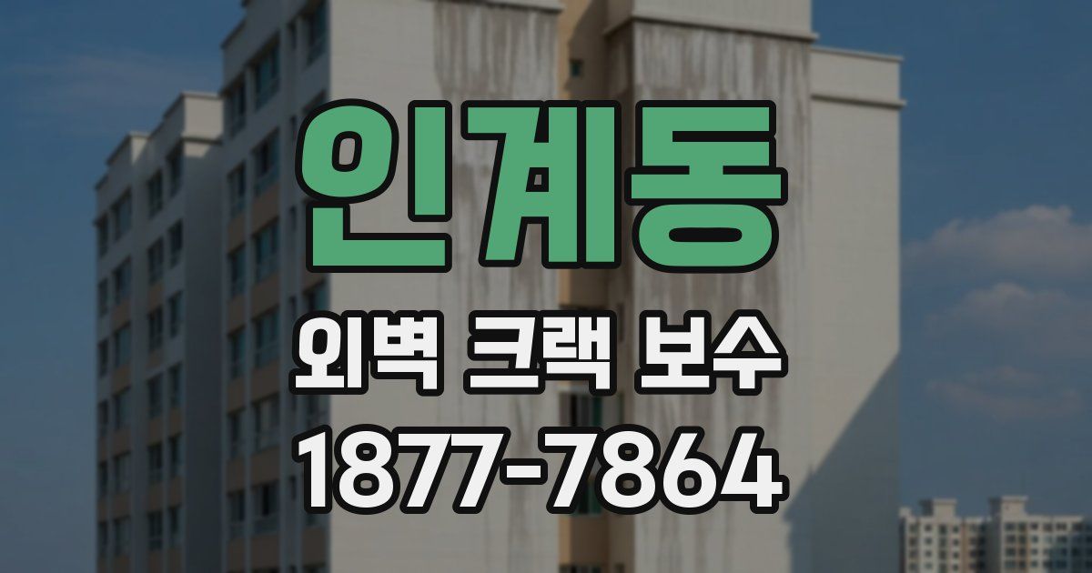 인계동 외벽 크랙 보수