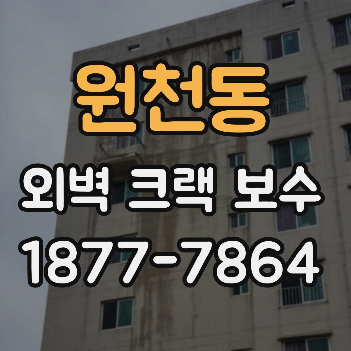 원천동 외벽 크랙 보수