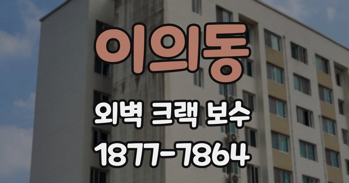 이의동 외벽 크랙 보수