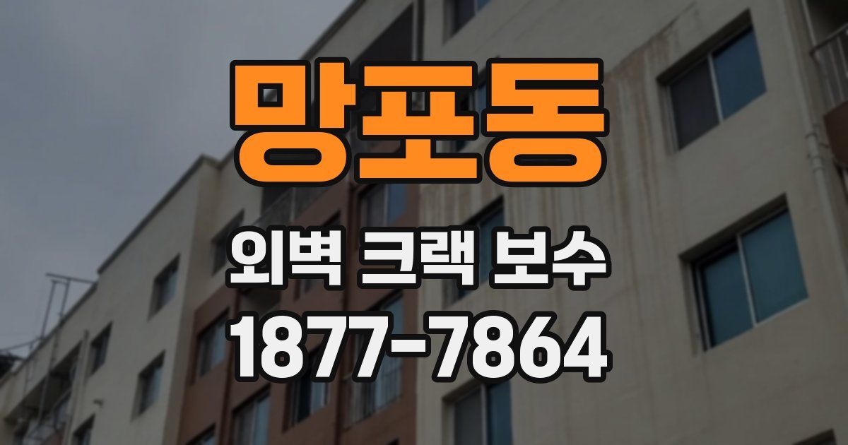 망포동 외벽 크랙 보수