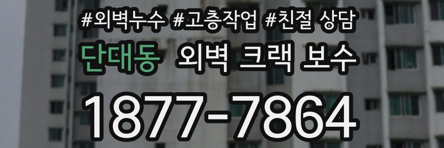 단대동 외벽 크랙 보수