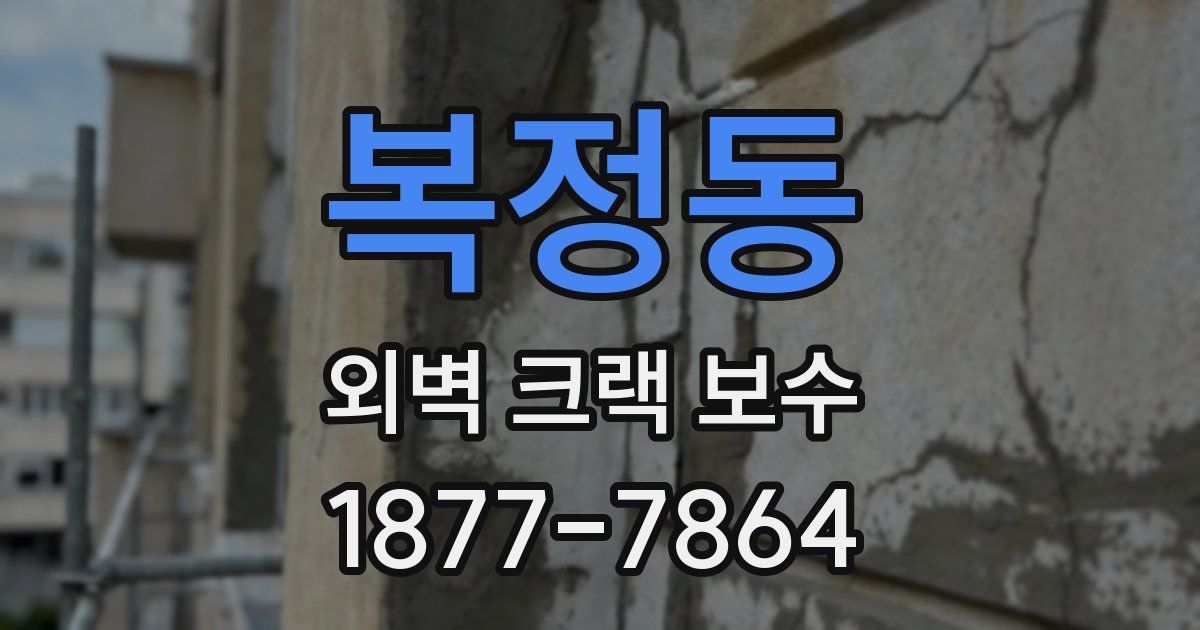 복정동 외벽 크랙 보수