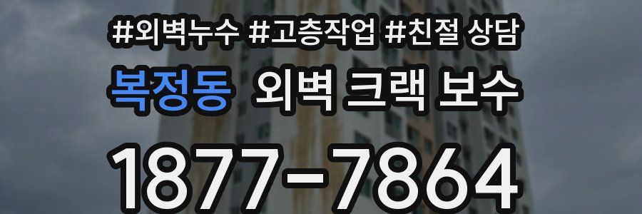 복정동 외벽 크랙 보수