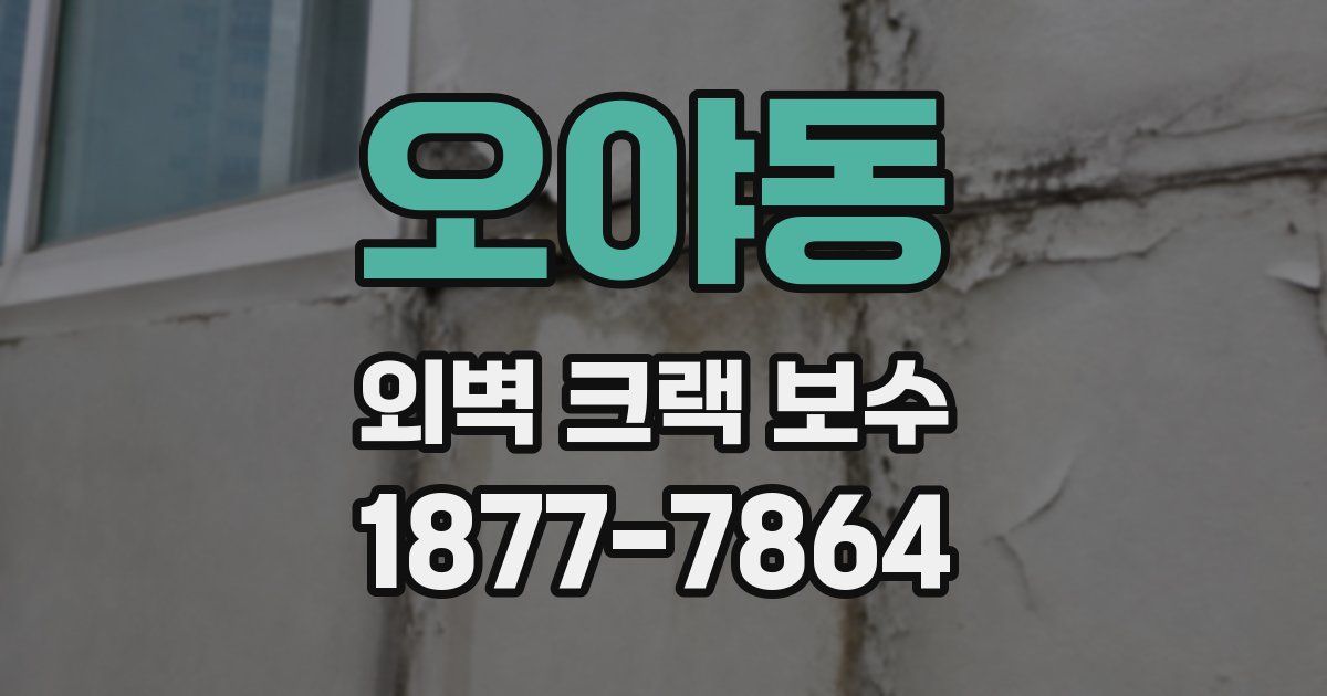 오야동 외벽 크랙 보수