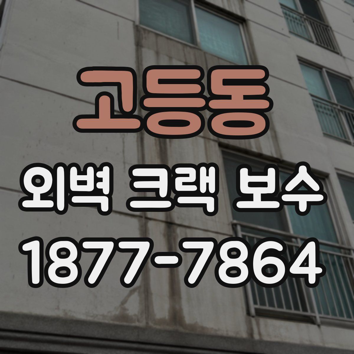 고등동 외벽 크랙 보수
