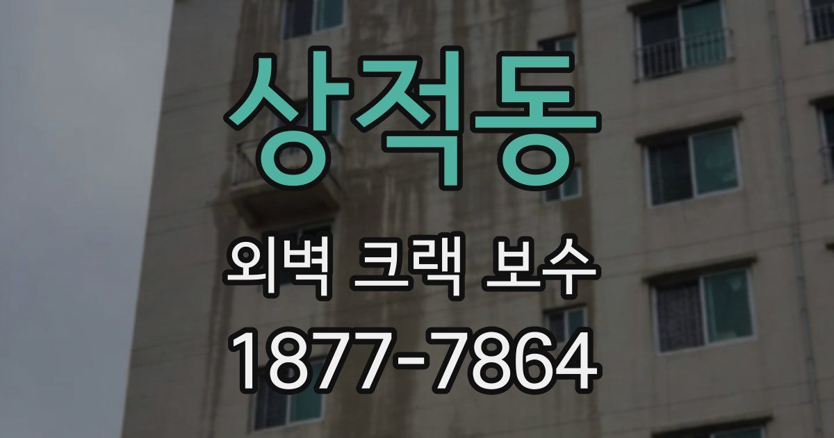 상적동 외벽 크랙 보수