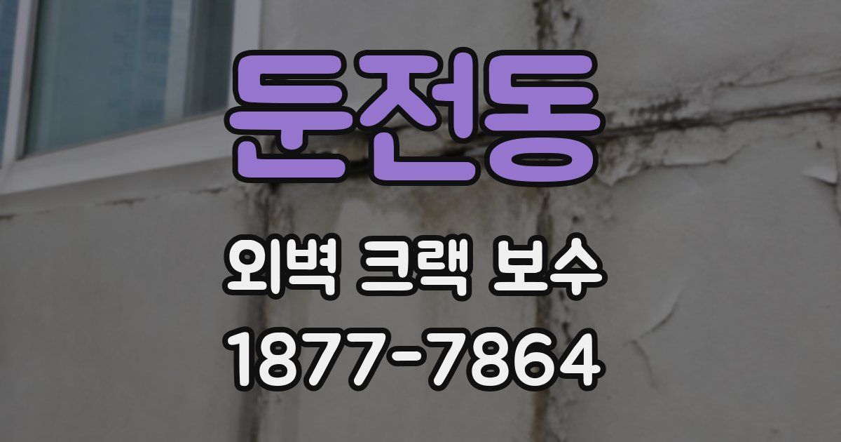 둔전동 외벽 크랙 보수
