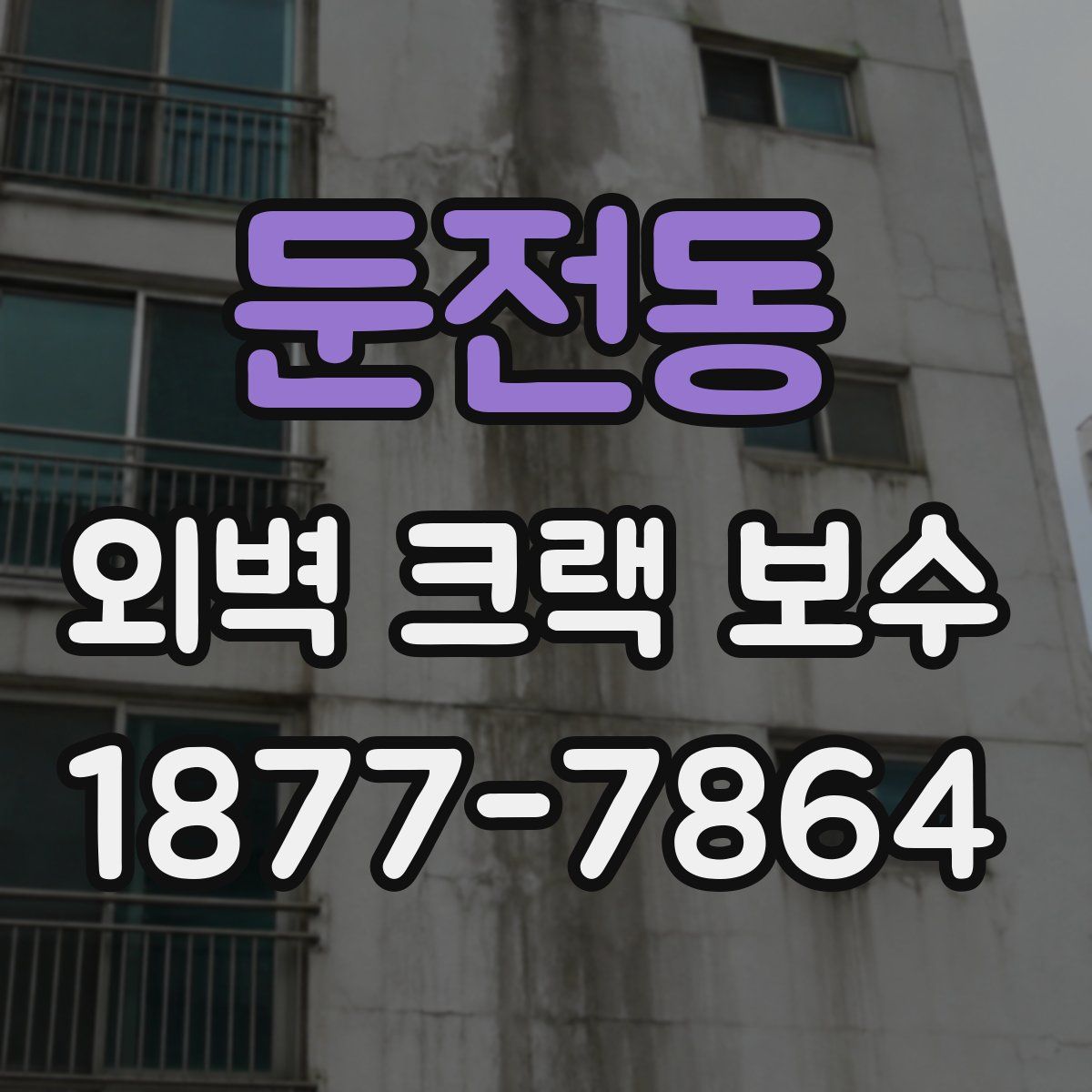 둔전동 외벽 크랙 보수