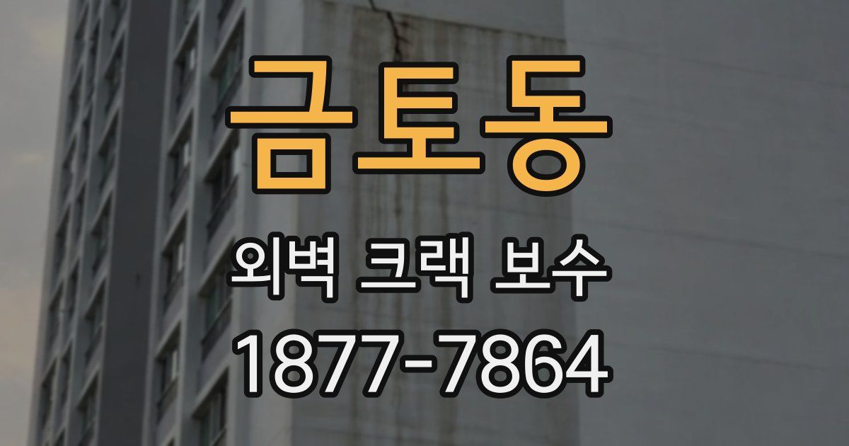 금토동 외벽 크랙 보수