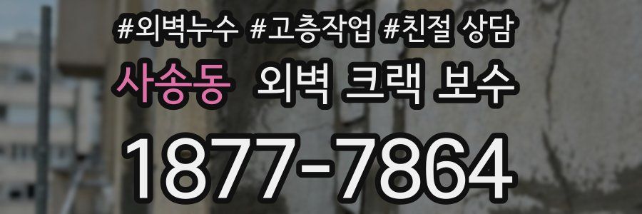 사송동 외벽 크랙 보수