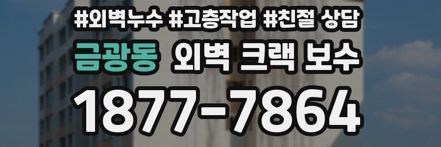 금광동 외벽 크랙 보수